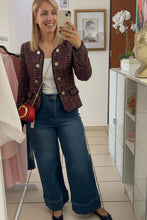 Load image into Gallery viewer, High-Waisted Wide-Leg Jeans – Dark Denim