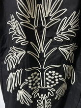 Load image into Gallery viewer, Black Embroidered Midi Dress – Boho Elegance