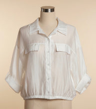 Load image into Gallery viewer, White Lightweight Button-Up Jacket