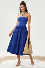 Load image into Gallery viewer, Women's Tube Top Maxi Dress - Blue