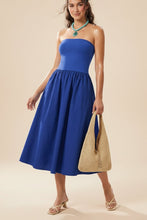 Load image into Gallery viewer, Women's Tube Top Maxi Dress - Blue