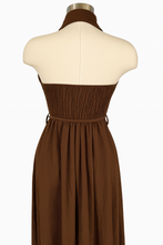 Load image into Gallery viewer, Brown Linen Maxi Dress