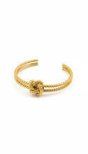 Load image into Gallery viewer, Gold Stainless Steel Knot Cuff Bracelet | Modern Minimalist Jewelry