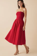 Load image into Gallery viewer, Women's Tube Top Maxi Dress - Red