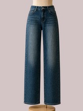 Load image into Gallery viewer, Embellished Straight-Leg Jeans
