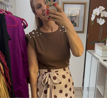 Load image into Gallery viewer, Studded Sleeveless Padded Top - Chocolate

