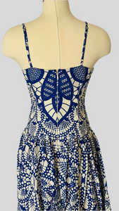 Blue & White Maxi Dress