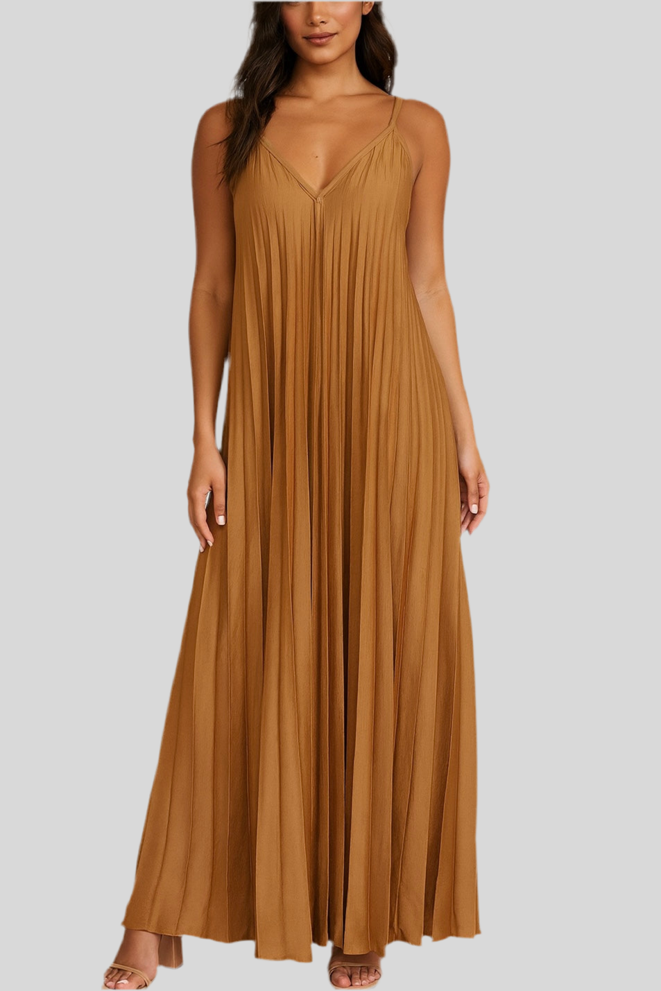 Pleated Flow Maxi Dress