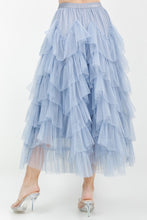 Load image into Gallery viewer, Tulle Midi Skirt - Dust Blue
