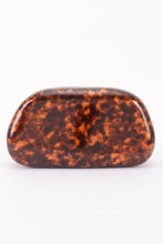 Load image into Gallery viewer, Faux Leather Clutch with Gold Metal Handle – Detachable Chain
