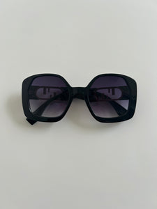 Black & Gold Oversized Sunglasses
