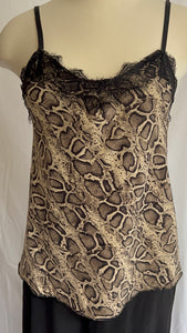 Snake Print Satin Cami Top - Luxurious Italian-Made Design