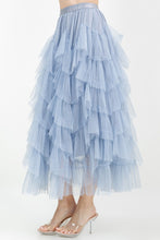 Load image into Gallery viewer, Tulle Midi Skirt - Dust Blue
