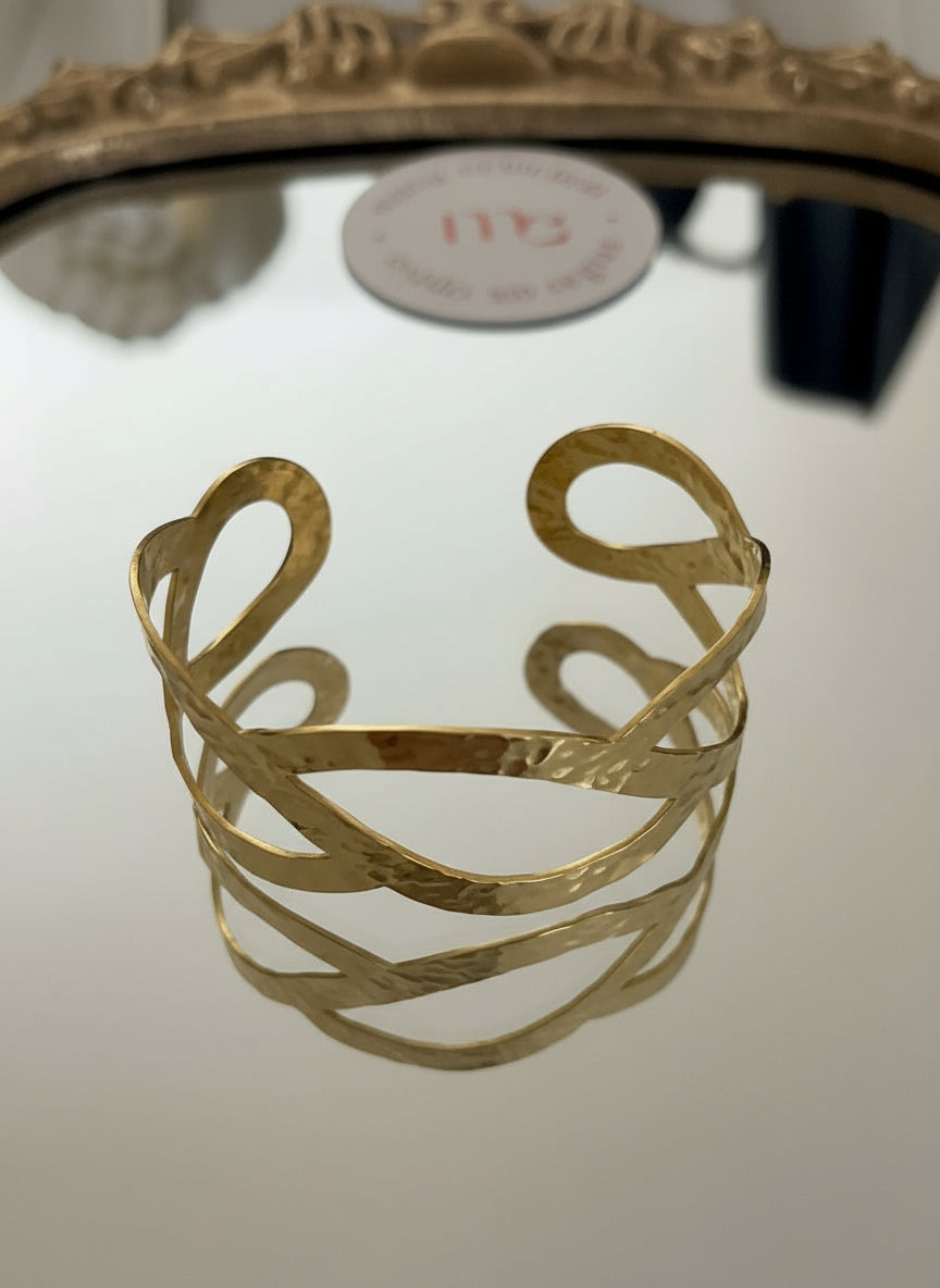 Antique Golden Cuff Bracelet