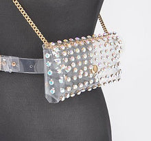 Load image into Gallery viewer, Clear Rhinestone Mini Bag
