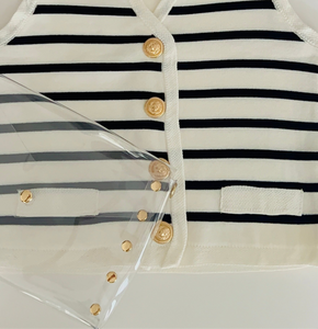 Clear Envelope Bag with Gold Studs