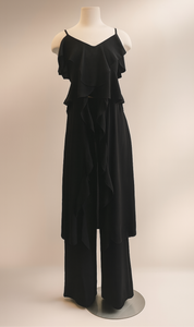 Black Ruffle Two-Piece Set – Made in Italy