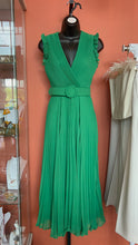 Load image into Gallery viewer, Pre Loved - Emerald Pleated Midi Dress
