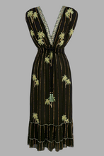 Load image into Gallery viewer, Tropical Palm Embroidered - Maxi Dress
