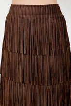 Load image into Gallery viewer, Fringe Midi Skirt - Brown
