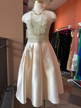 Load image into Gallery viewer, Pre-Loved Golden &amp; Beige Midi Dress
