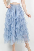 Load image into Gallery viewer, Tulle Midi Skirt - Dust Blue
