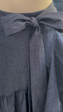 Load image into Gallery viewer, Dark Denim Wrap Around Skirt
