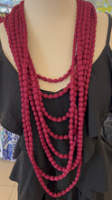 Load image into Gallery viewer, Fabric Layered Long Necklace
