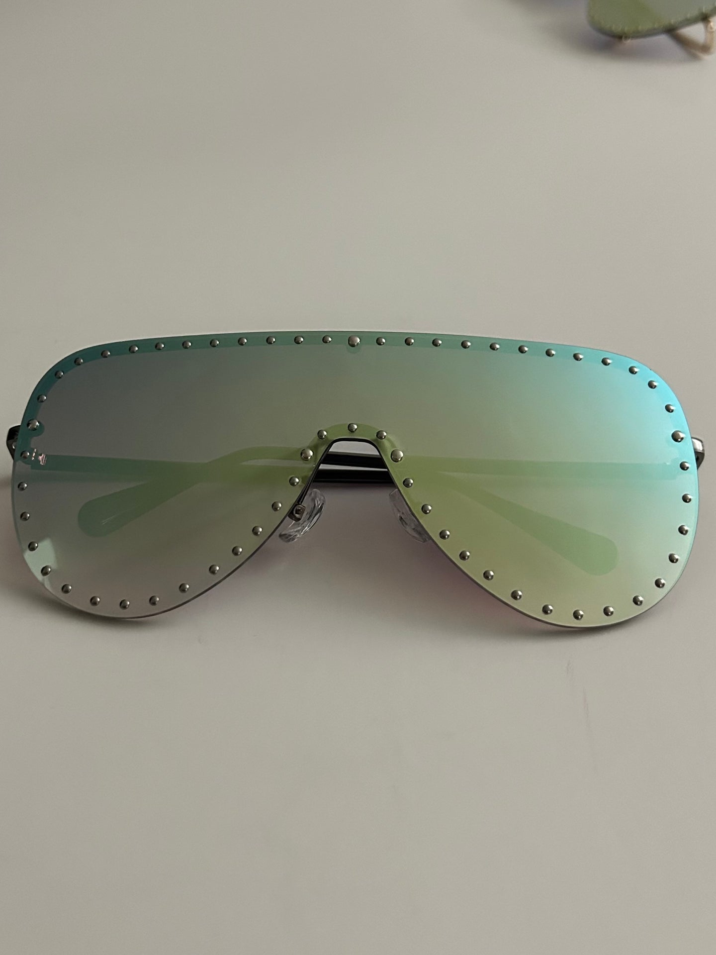 Beaded Shield Sunglasses