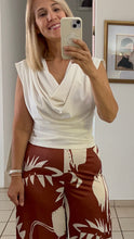 Load image into Gallery viewer, Draped Cowl Neck Top – Off White
