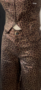 Leopard Print Wide-Leg Pants