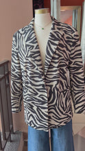 Load and play video in Gallery viewer, Pre Loved - Oversized Blazer - Zebra Print
